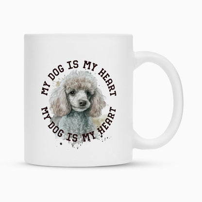 Tasse "Zwergpudel HEART" Weiß – hunde-shirt.de