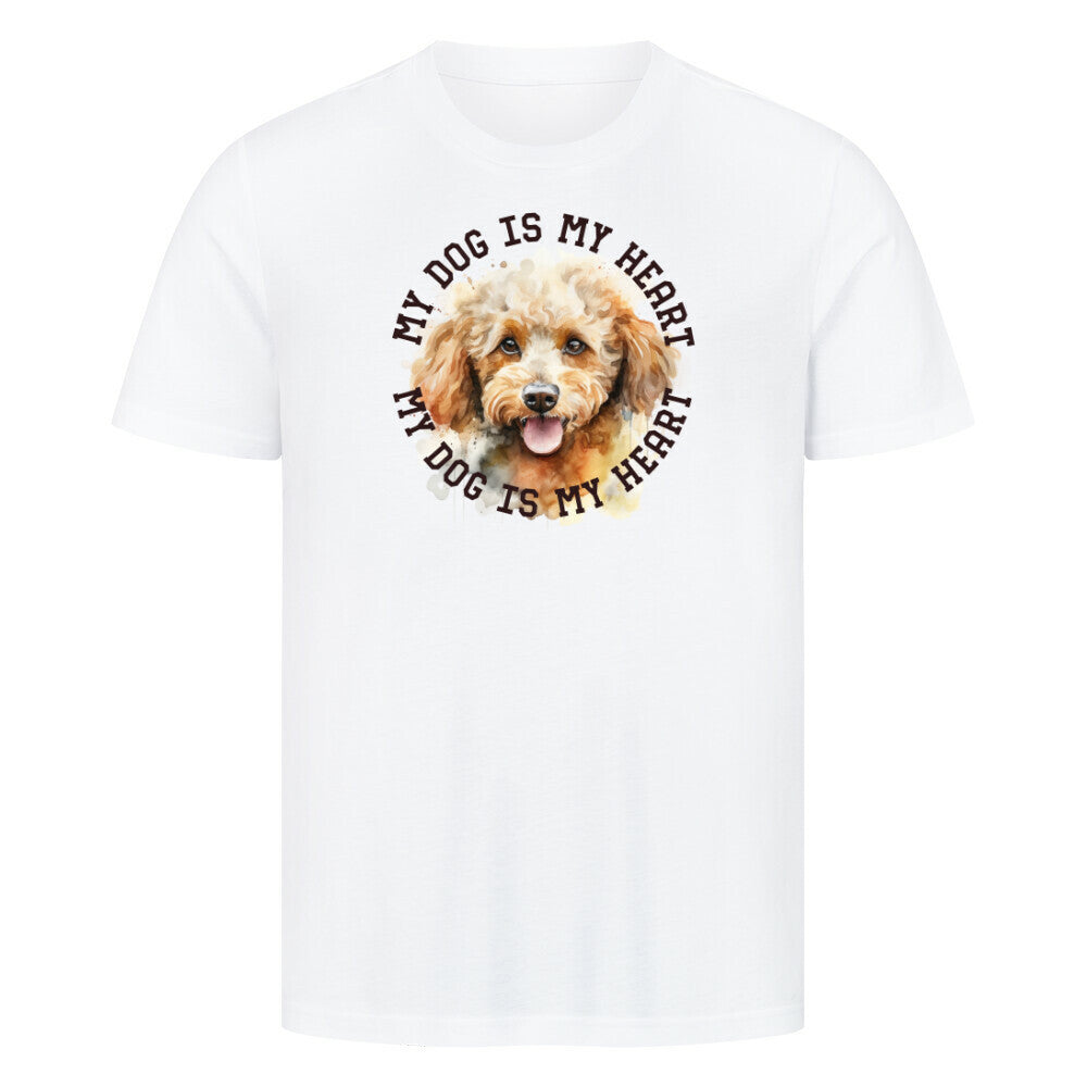 Premium T-Shirt "Toypudel HEART" Weiß – hunde-shirt.de