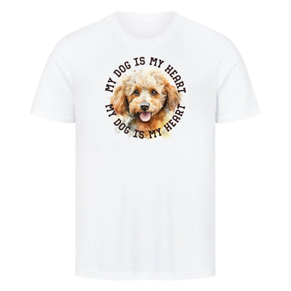 Premium T-Shirt "Toypudel HEART" Weiß – hunde-shirt.de