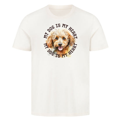 Premium T-Shirt "Toypudel HEART" Natural Raw – hunde-shirt.de