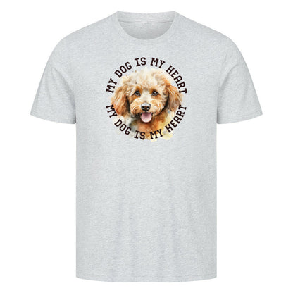 Premium T-Shirt "Toypudel HEART" Heather Grey – hunde-shirt.de