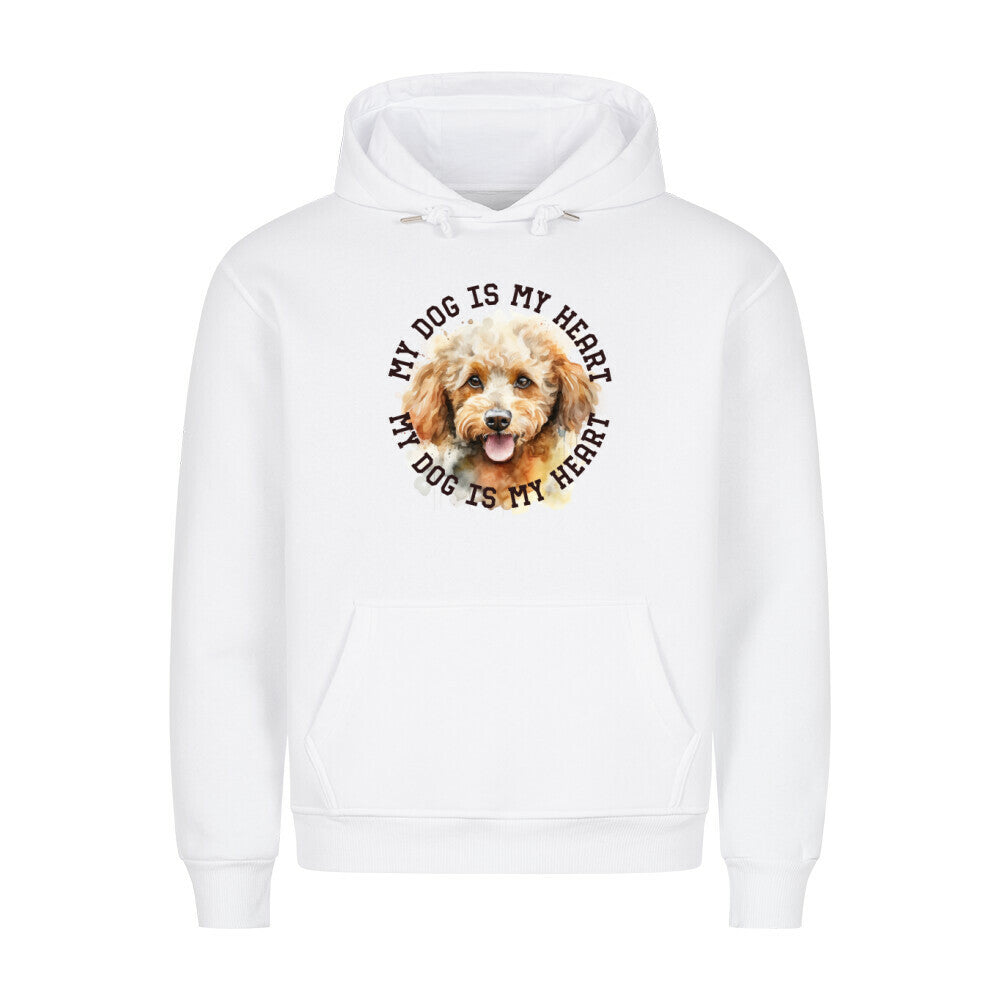 Premium Hoodie "Toypudel HEART" Weiß – hunde-shirt.de