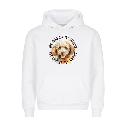 Premium Hoodie "Toypudel HEART" Weiß – hunde-shirt.de