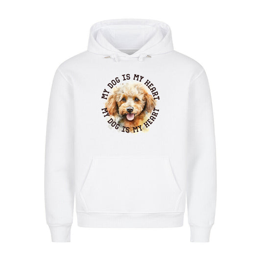 Premium Hoodie "Toypudel HEART" Weiß – hunde-shirt.de
