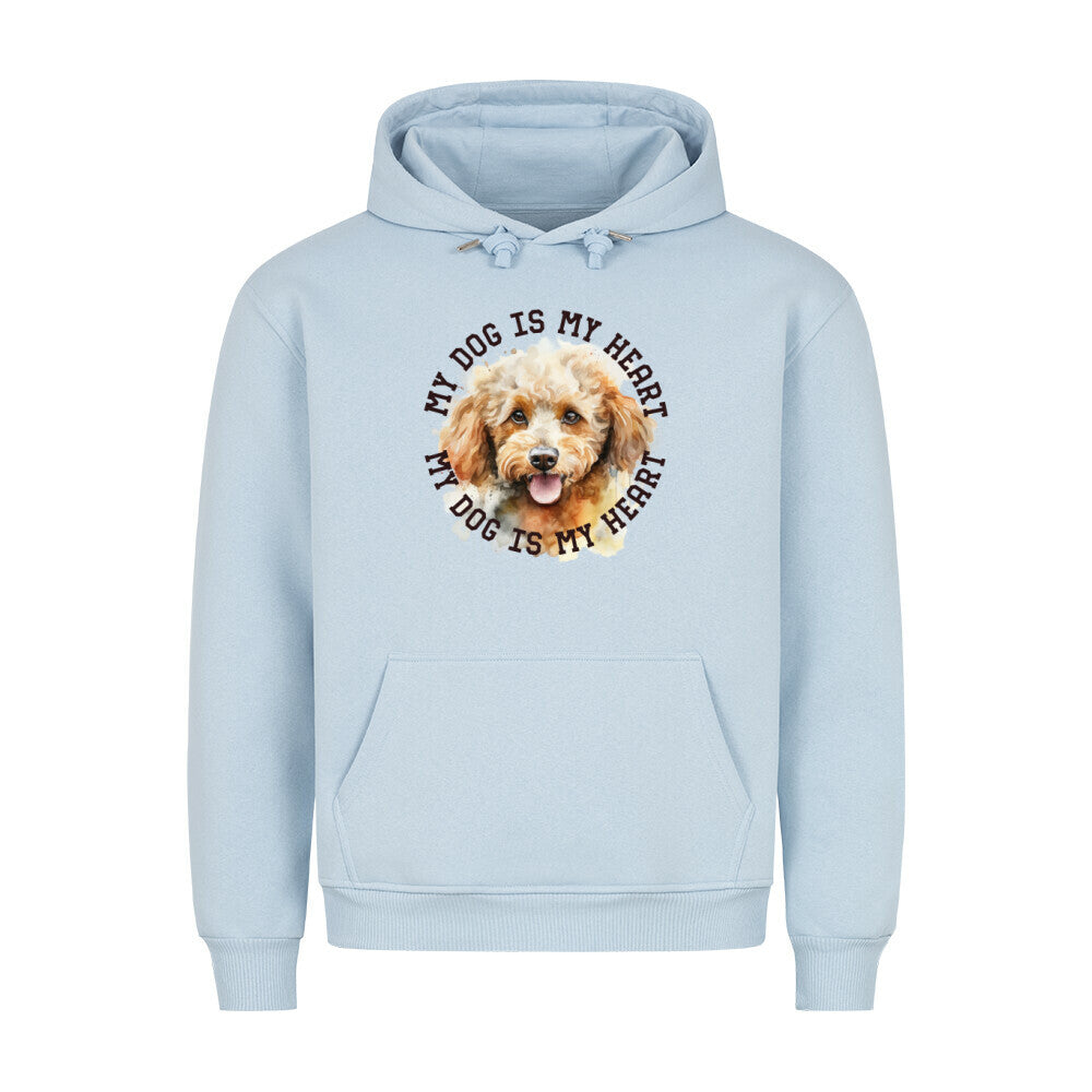 Premium Hoodie "Toypudel HEART" Babyblau – hunde-shirt.de