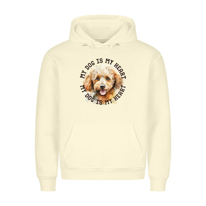 Premium Hoodie "Toypudel HEART" Beige – hunde-shirt.de