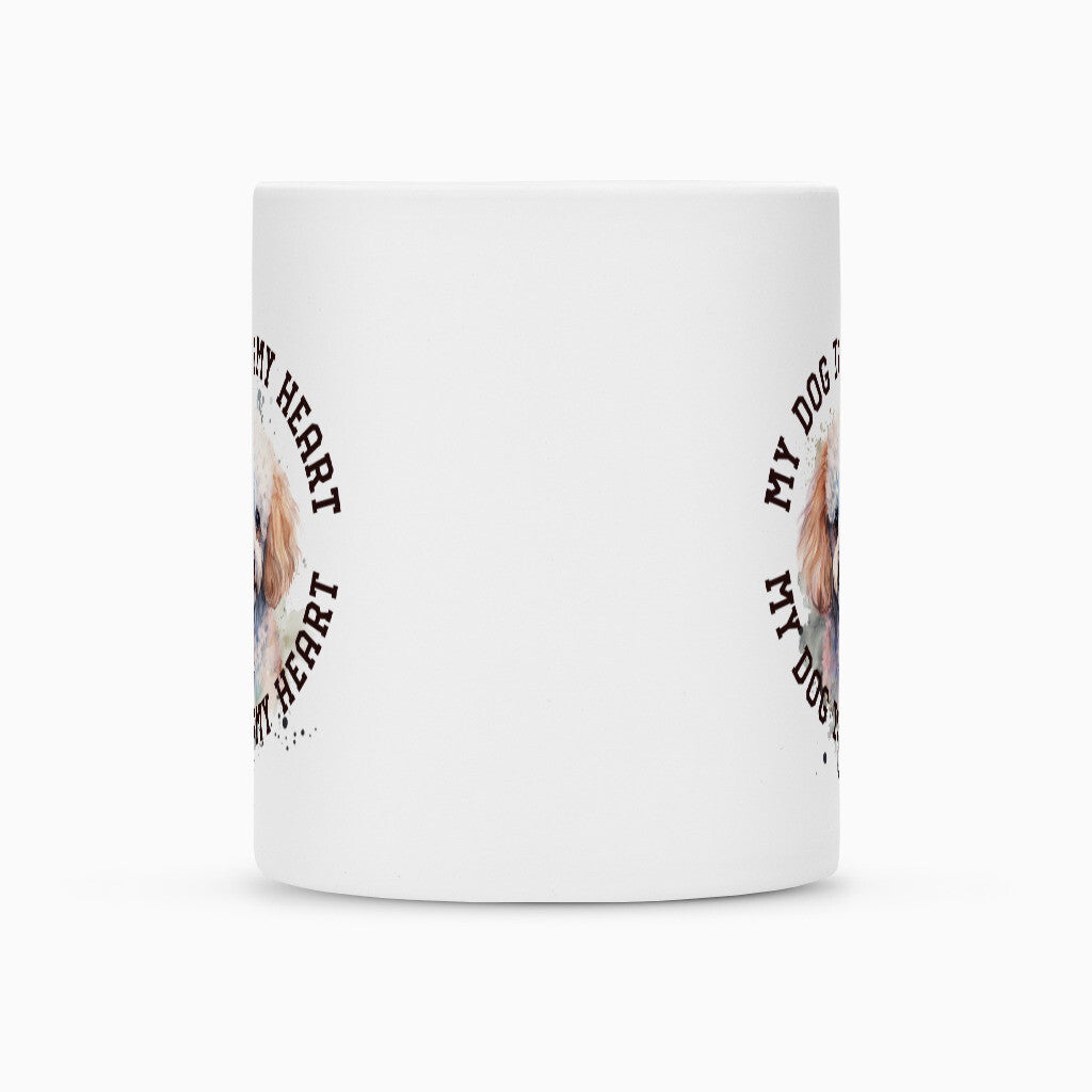 Tasse "Pudel weiß-braun HEART" – hunde-shirt.de