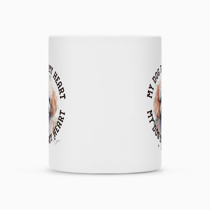 Tasse "Pudel weiß-braun HEART" – hunde-shirt.de