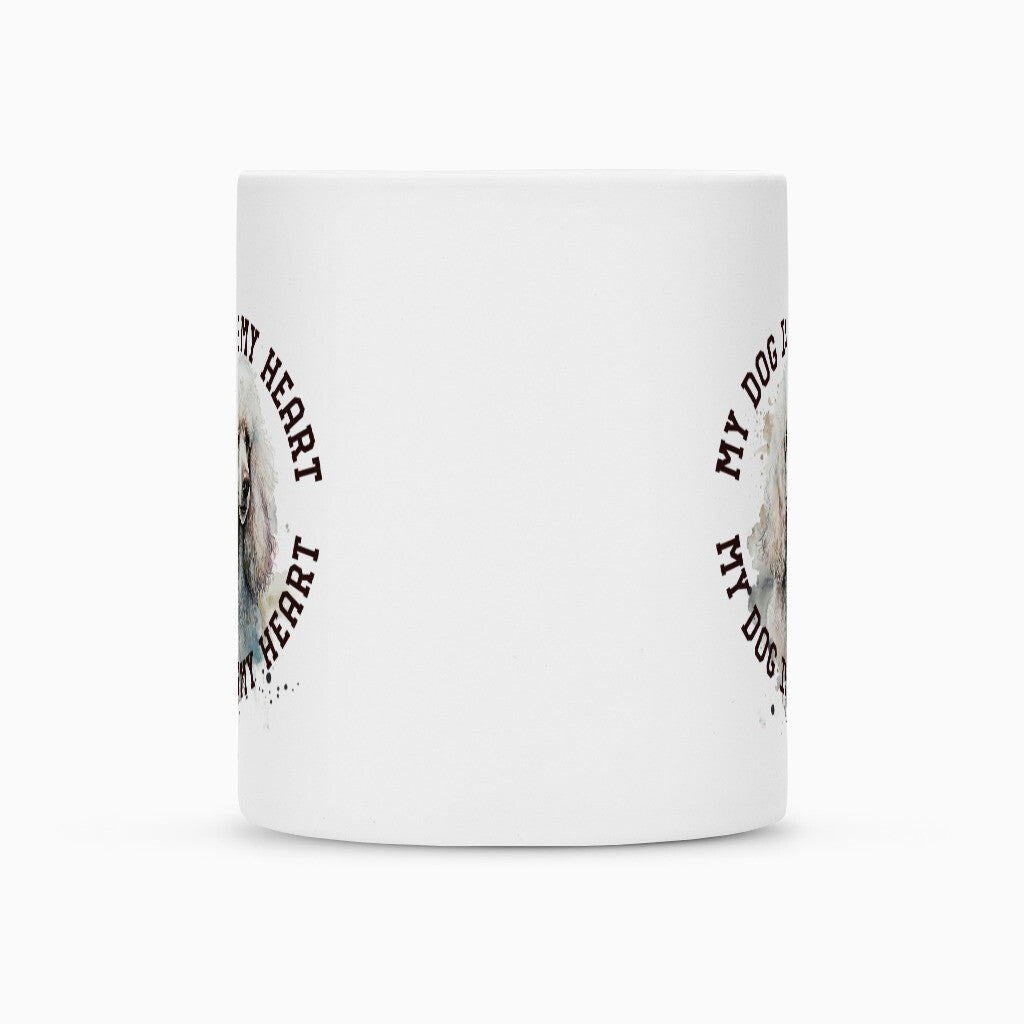 Tasse "Königspudel weiß HEART" – hunde-shirt.de