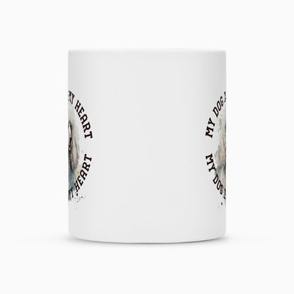 Tasse "Königspudel weiß HEART" – hunde-shirt.de