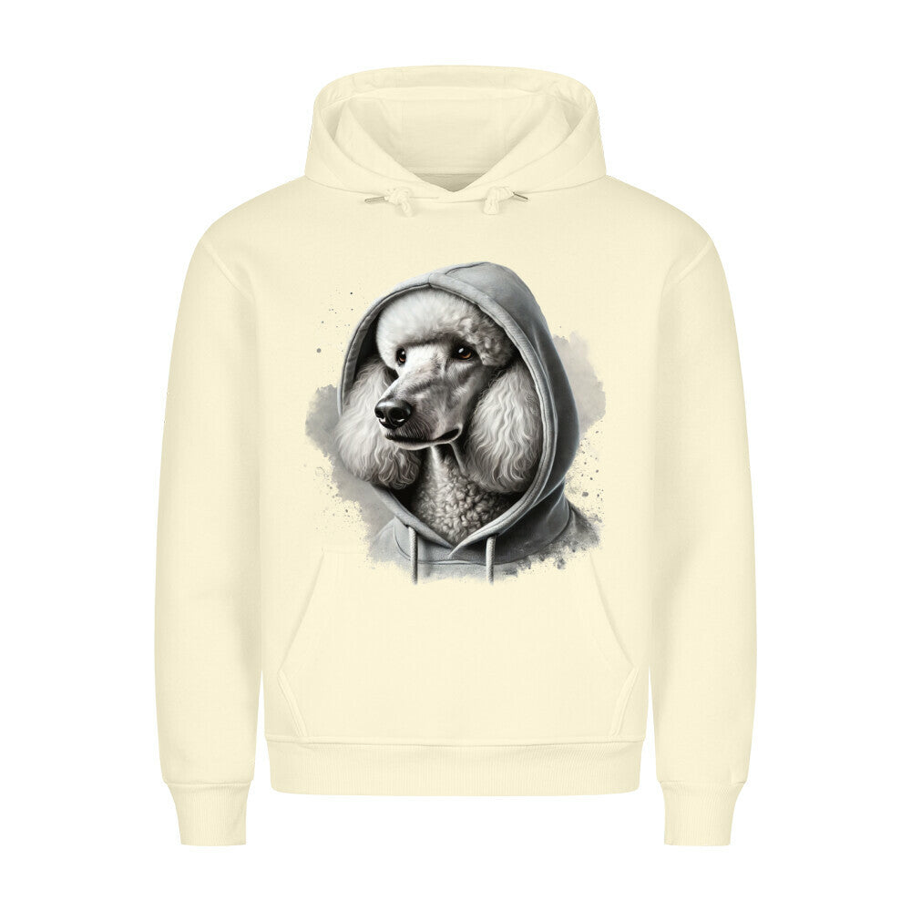Premium Hoodie "Königspudel weiß Hooded" Beige – hunde-shirt.de