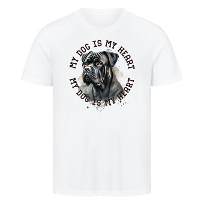 Premium T-Shirt "Dogo Canario HEART" Weiß – hunde-shirt.de