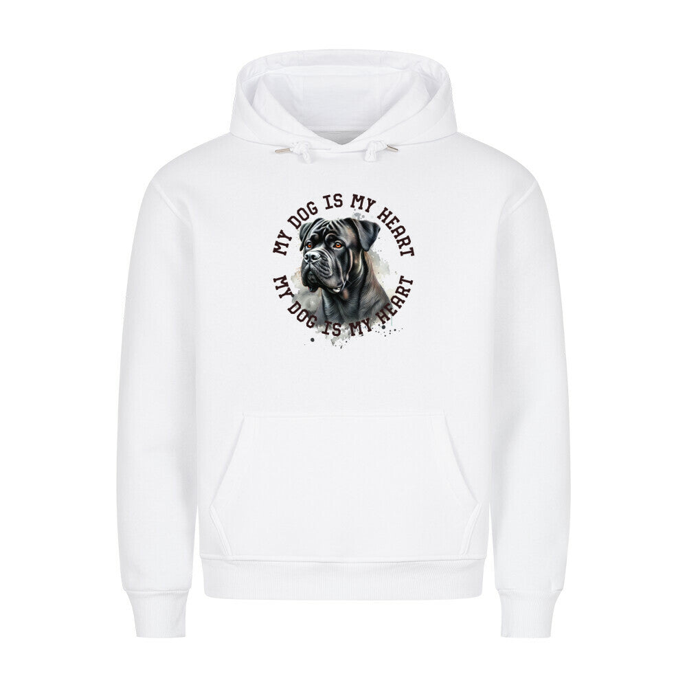 Premium Hoodie "Dogo Canario HEART" Weiß – hunde-shirt.de