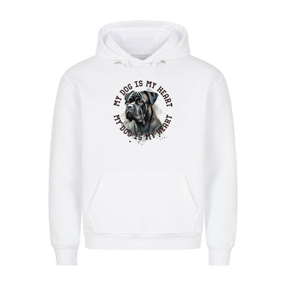 Premium Hoodie "Dogo Canario HEART" Weiß – hunde-shirt.de