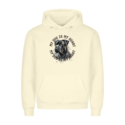 Premium Hoodie "Dogo Canario HEART" Beige – hunde-shirt.de