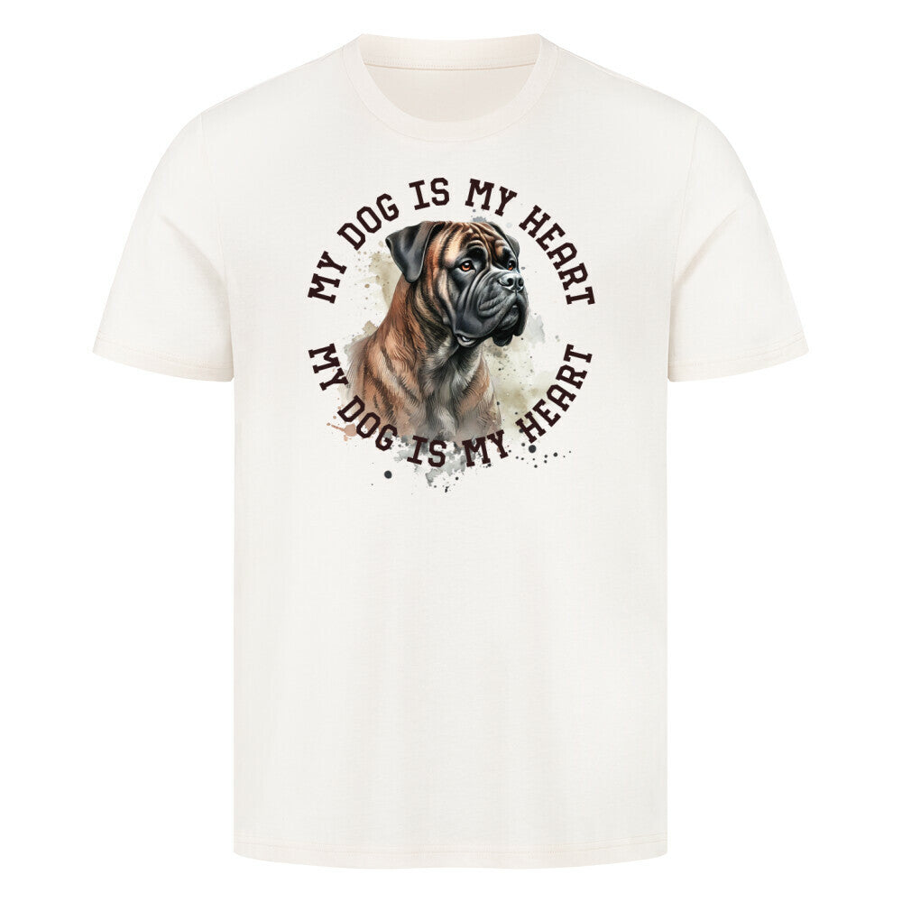 Premium T-Shirt "Dogo Canario HEART 2" Natural Raw – hunde-shirt.de