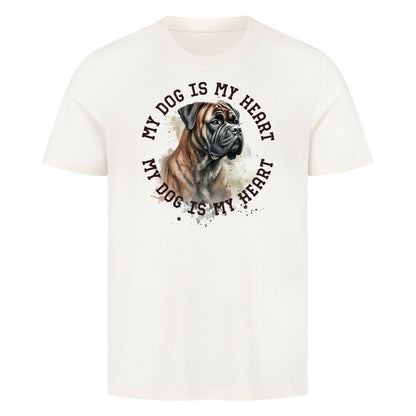 Premium T-Shirt "Dogo Canario HEART 2" Natural Raw – hunde-shirt.de