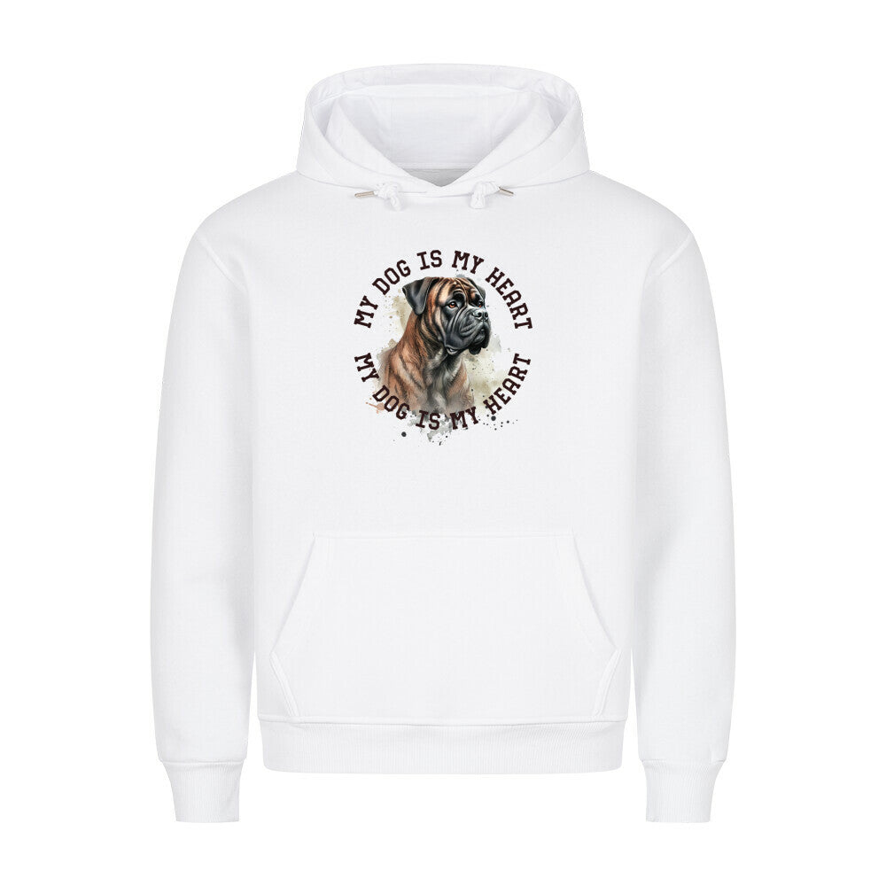 Premium Hoodie "Dogo Canario HEART 2" Weiß – hunde-shirt.de