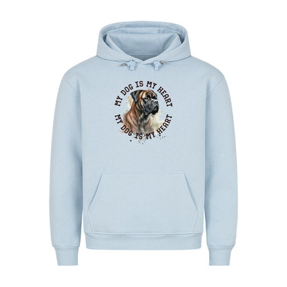 Premium Hoodie "Dogo Canario HEART 2" Babyblau – hunde-shirt.de