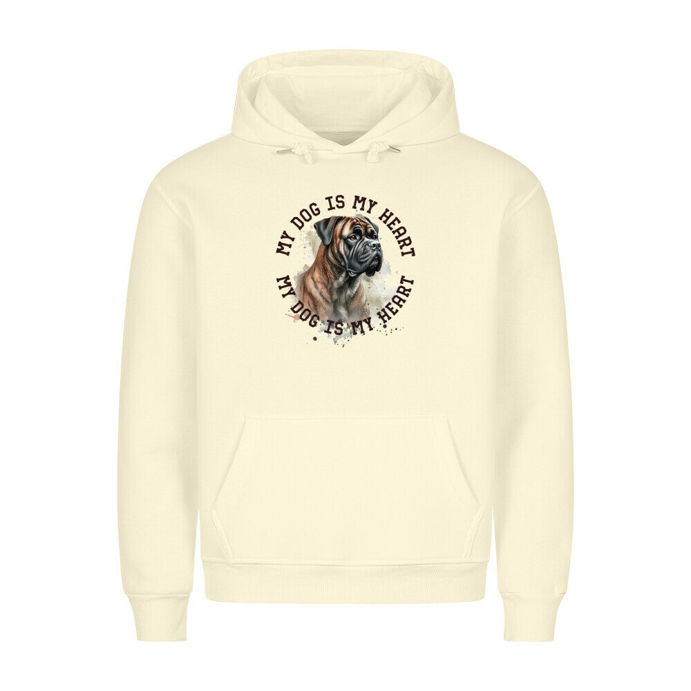 Premium Hoodie "Dogo Canario HEART 2" Beige – hunde-shirt.de
