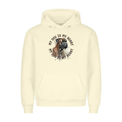 Premium Hoodie "Dogo Canario HEART 2" Beige – hunde-shirt.de