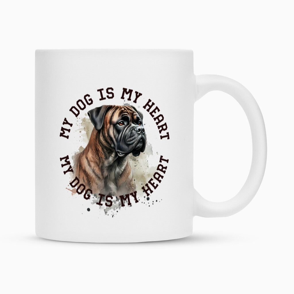 Tasse "Dogo Canario HEART 2" Weiß – hunde-shirt.de