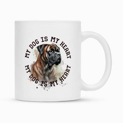 Tasse "Dogo Canario HEART 2" Weiß – hunde-shirt.de