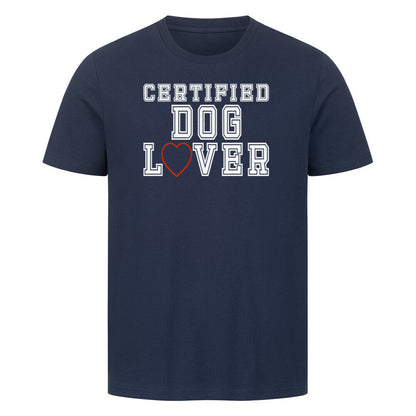 Premium T-Shirt "Dog Lover" French Navy – hunde-shirt.de