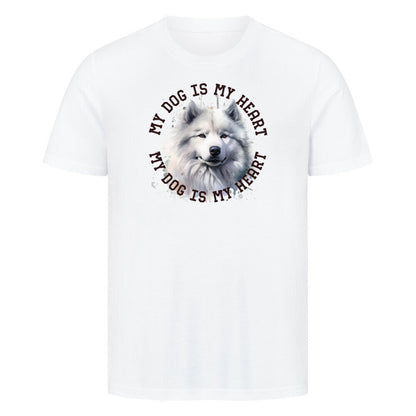Premium T-Shirt "Samoyed HEART" Weiß – hunde-shirt.de