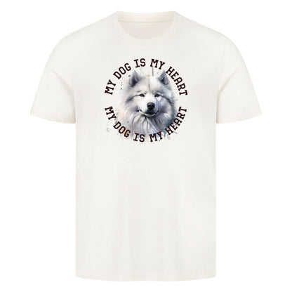 Premium T-Shirt "Samoyed HEART" Natural Raw – hunde-shirt.de