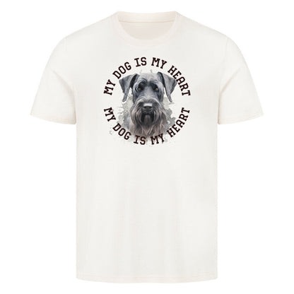 Premium T-Shirt "Riesenschnauzer HEART" Natural Raw – hunde-shirt.de