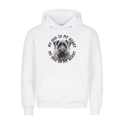 Premium Hoodie "Riesenschnauzer HEART" Weiß – hunde-shirt.de
