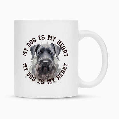 Tasse "Riesenschnauzer HEART" Weiß – hunde-shirt.de