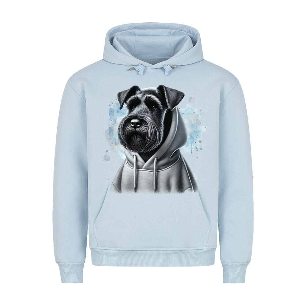 Premium Hoodie "Riesenschnauzer Hooded" Babyblau – hunde-shirt.de
