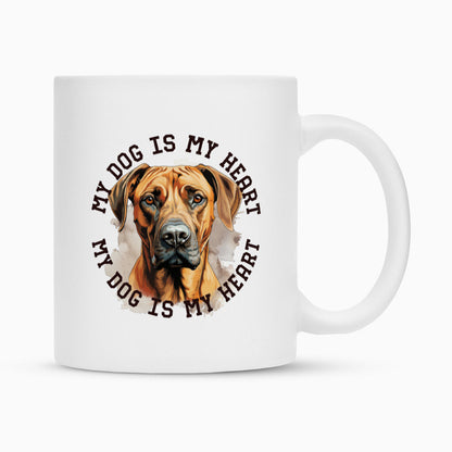 Tasse "Rhodesian Ridgeback Weiß – hunde-shirt.de
