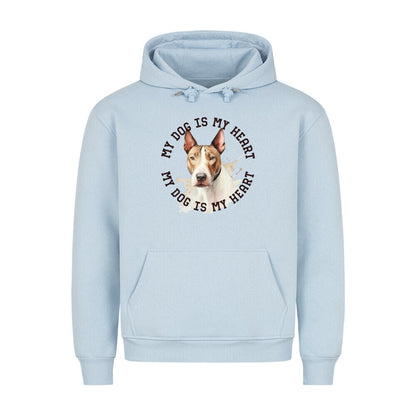Premium Hoodie "Miniature Bullterrier HEART" Babyblau – hunde-shirt.de