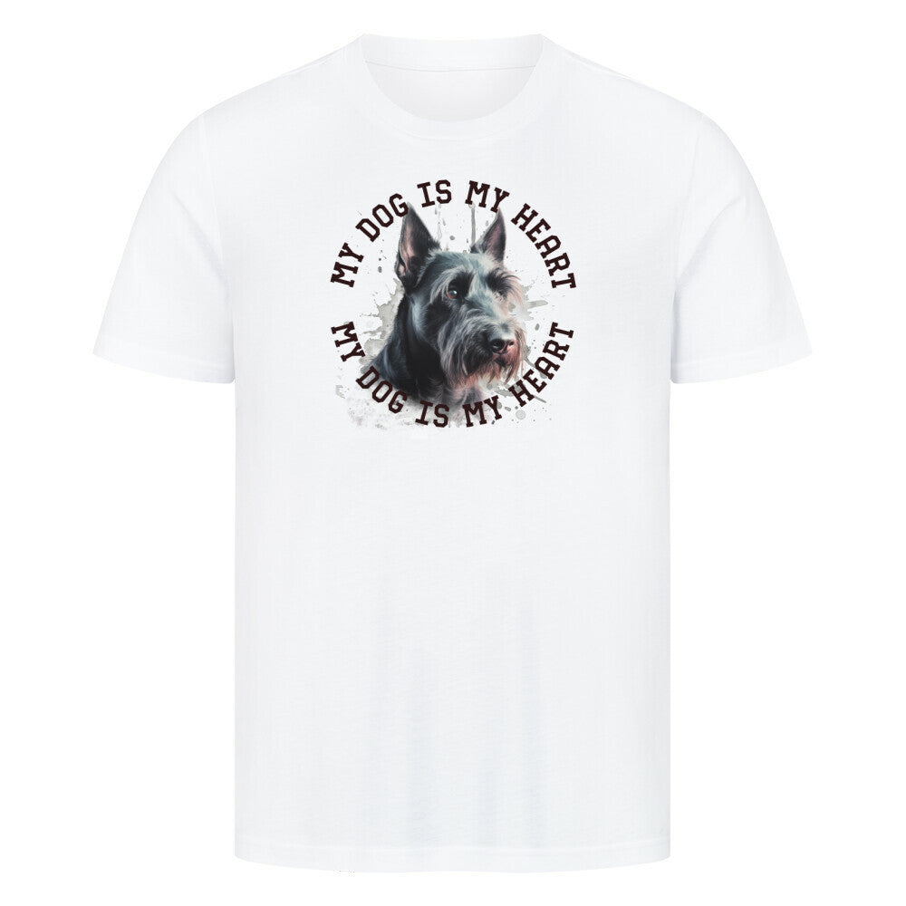 Premium T-Shirt "Scottish Terrier HEART" Weiß – hunde-shirt.de