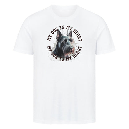 Premium T-Shirt "Scottish Terrier HEART" Weiß – hunde-shirt.de