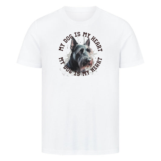 Premium T-Shirt "Scottish Terrier HEART" Weiß – hunde-shirt.de