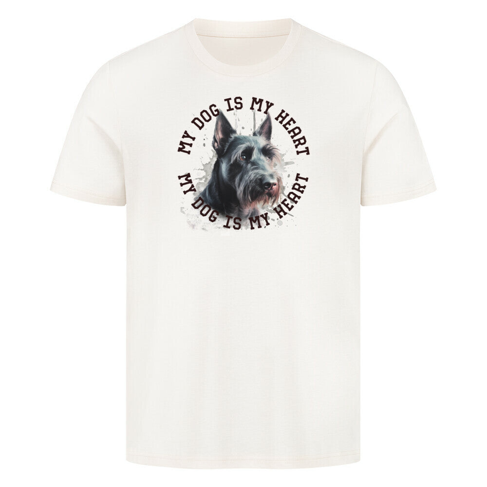 Premium T-Shirt "Scottish Terrier HEART" Natural Raw – hunde-shirt.de