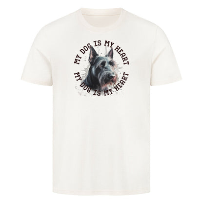 Premium T-Shirt "Scottish Terrier HEART" Natural Raw – hunde-shirt.de