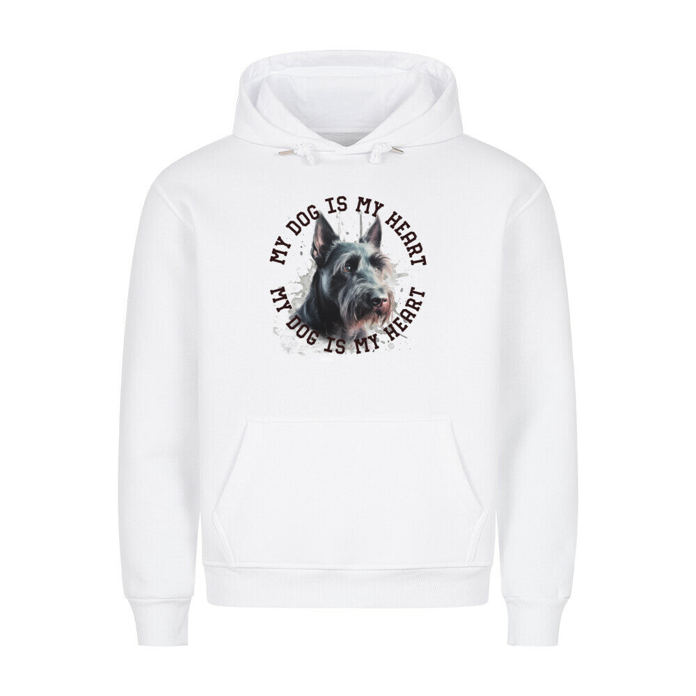 Premium Hoodie "Scottish Terrier HEART" Weiß – hunde-shirt.de