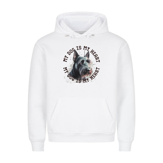 Premium Hoodie "Scottish Terrier HEART" Weiß – hunde-shirt.de