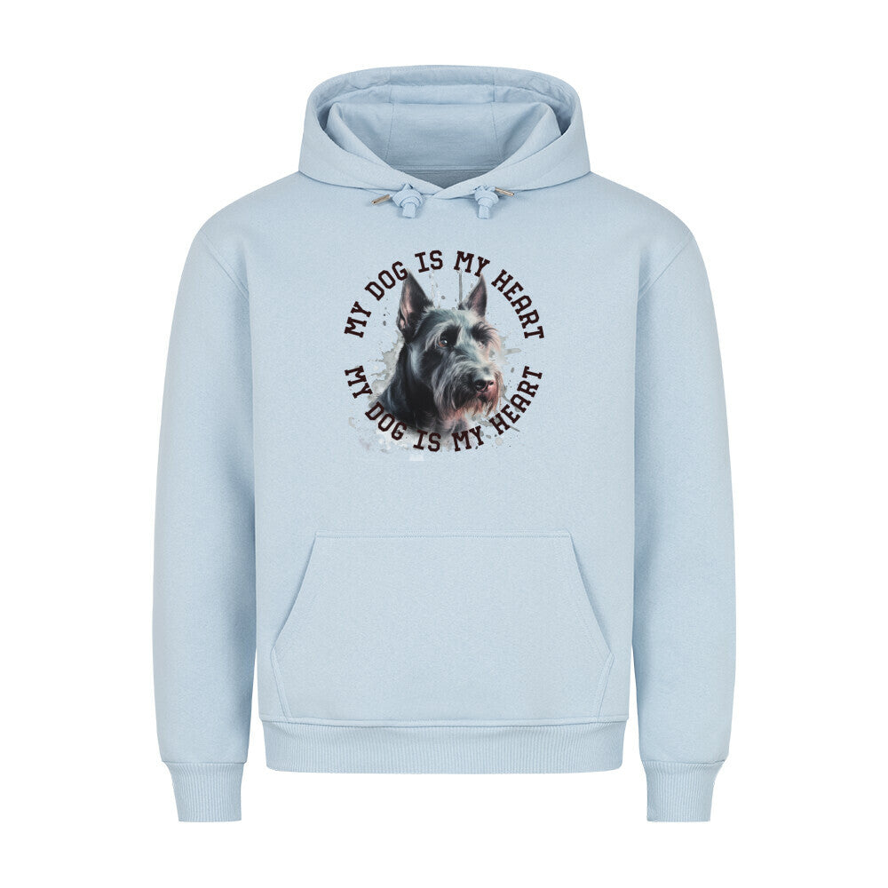 Premium Hoodie "Scottish Terrier HEART" Babyblau – hunde-shirt.de
