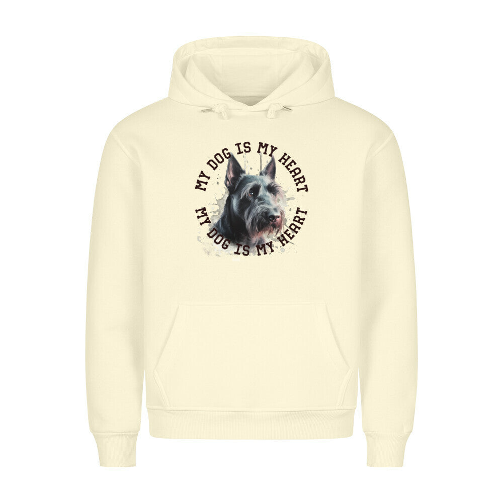Premium Hoodie "Scottish Terrier HEART" Beige – hunde-shirt.de