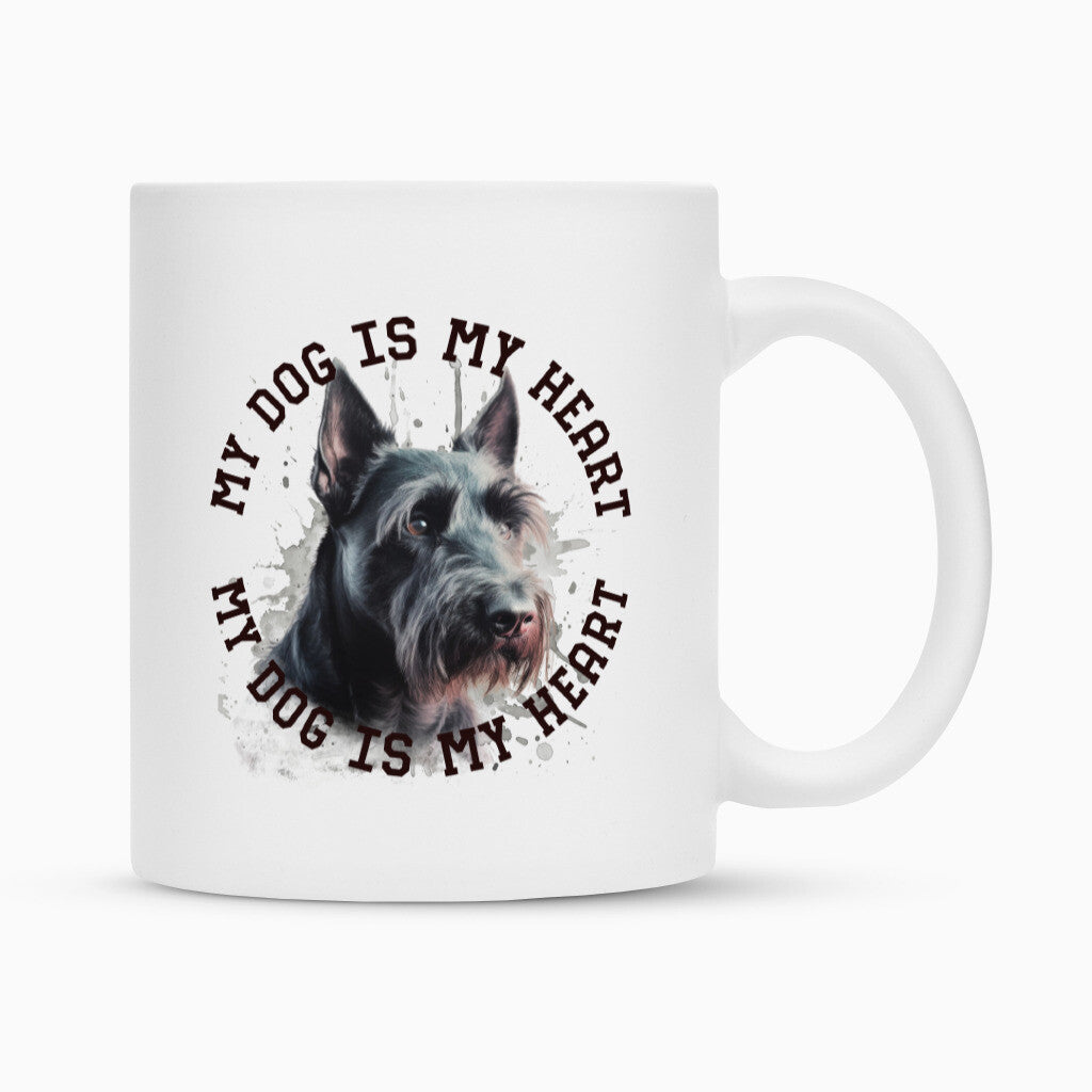 Tasse "Scottish Terrier HEART" Weiß – hunde-shirt.de