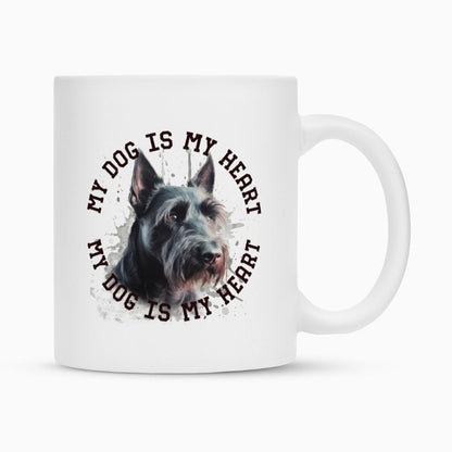 Tasse "Scottish Terrier HEART" Weiß – hunde-shirt.de