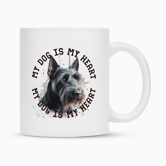 Tasse "Scottish Terrier HEART" Weiß – hunde-shirt.de