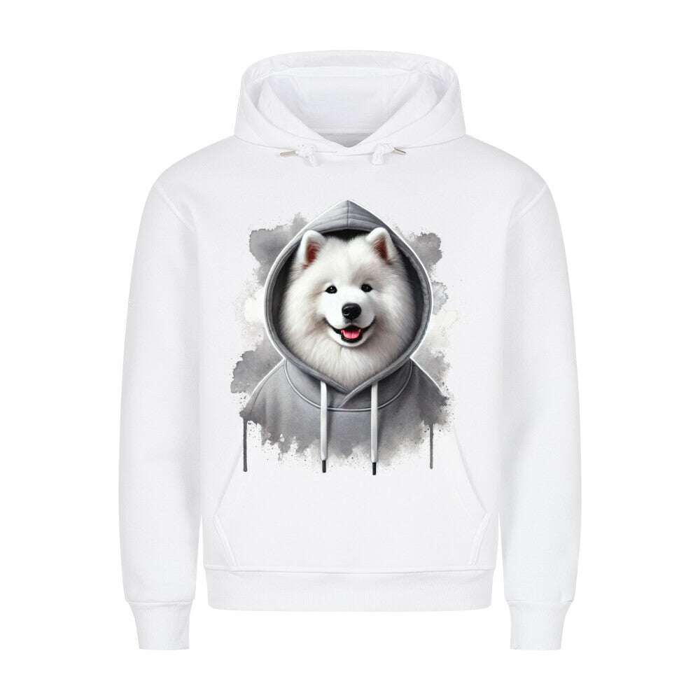 Premium Hoodie "Samoyed Hooded" Weiß – hunde-shirt.de