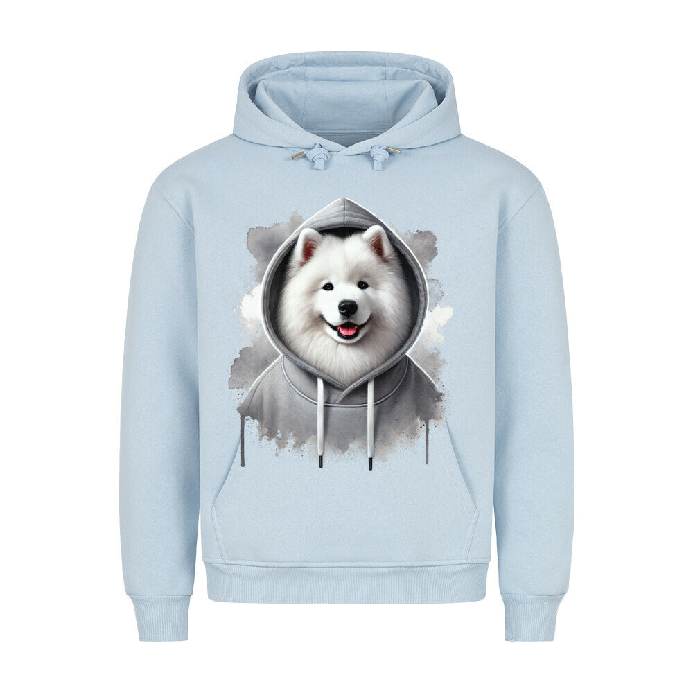 Premium Hoodie "Samoyed Hooded" Babyblau – hunde-shirt.de